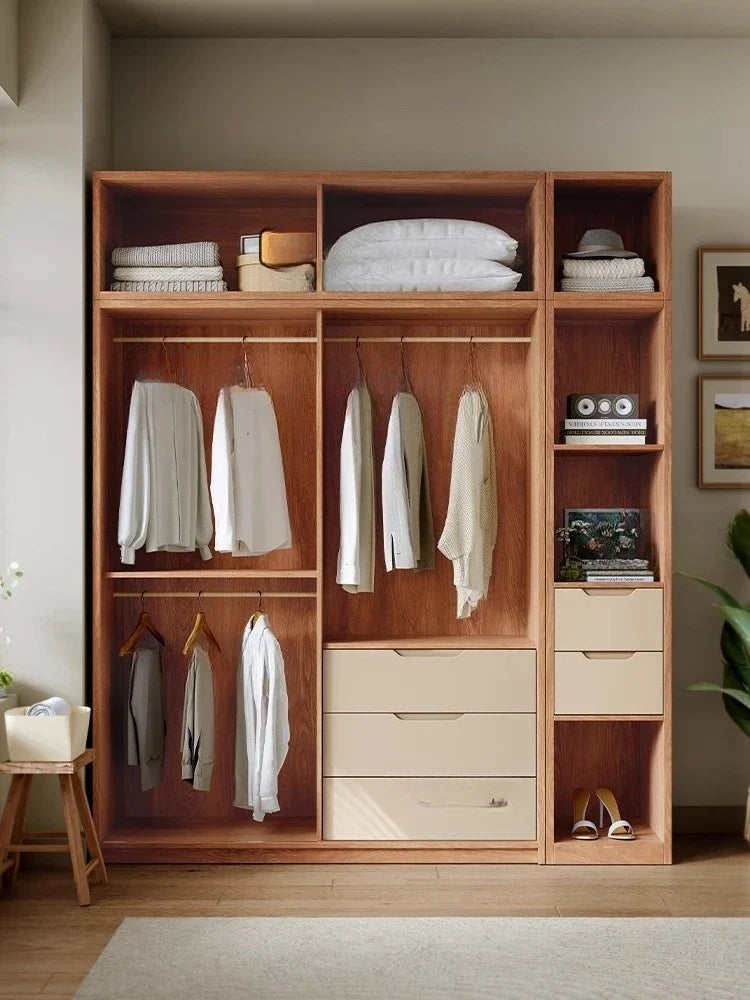 Bedroom Wooden Wardrobe Women Women Storage Organizer Luxury Wardrobe Hotel Shelves Szafa Tekstylna Na Ubrania Furnitures