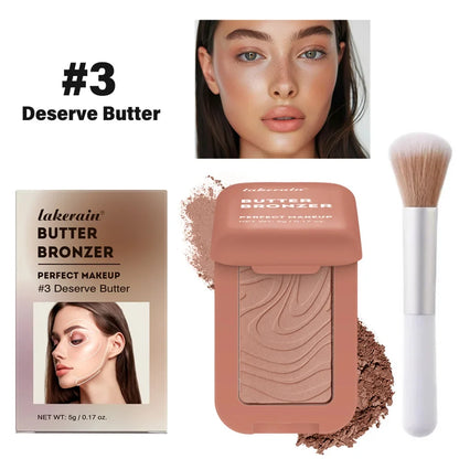 Bronzer Blush Highlights Palette&Brush Makeup Contour Sticks Cosmetics Contouring for Face Shading Palette Powder