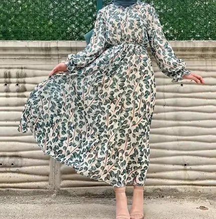 New Summer Floral Abaya Dubai Luxury Muslim Woman Dresses Abaya Femme Modest Dresses