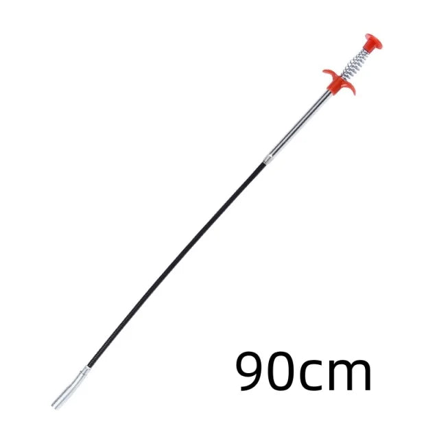 90/160cm Multifunctional Pipe Dredging Tool Bendable Drain Auger Sewer Hair Cleaning Claw Spring Loaded Grabber Pickup Pipe Tool