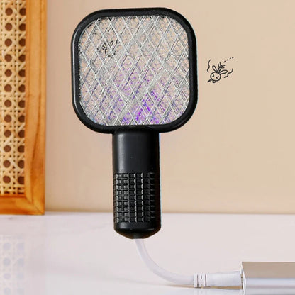 Electric Mosquito Swatter UV Light Bug Zapper Rechargeable Fly Killer Insect Racket Portable Outdoor Pest Control For Camping