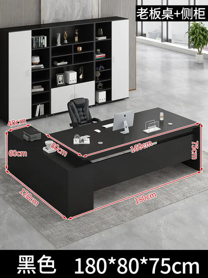 Standing Aesthetic Office Desk Design Large Organizers Modern Fashion Office Desk Interior Mesas Escritorio Room Furnitures