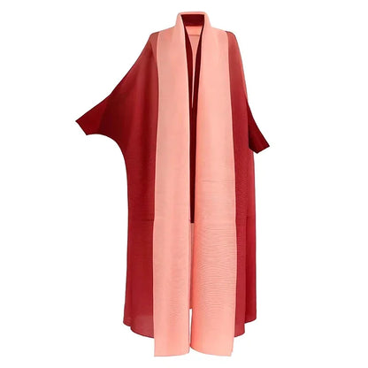 Abaya Women's Plus Size Robe Modest Formal Islamic Dress Miyake Pleated Large Stretch Cardigan for Eid Traditional Festivals