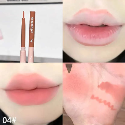 Korean Lip Liner Waterproof Matte Lip Liner Pencil Non-stick Cup Smooth Lip Contour Pen Nude Pink Brown Lip Makeup For Women