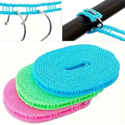 5-10m Portable Clothesline Upgraded Thickened Anti-slip Windproof Drying Rope Drying Clothes Hanging Rope Camping Accessories