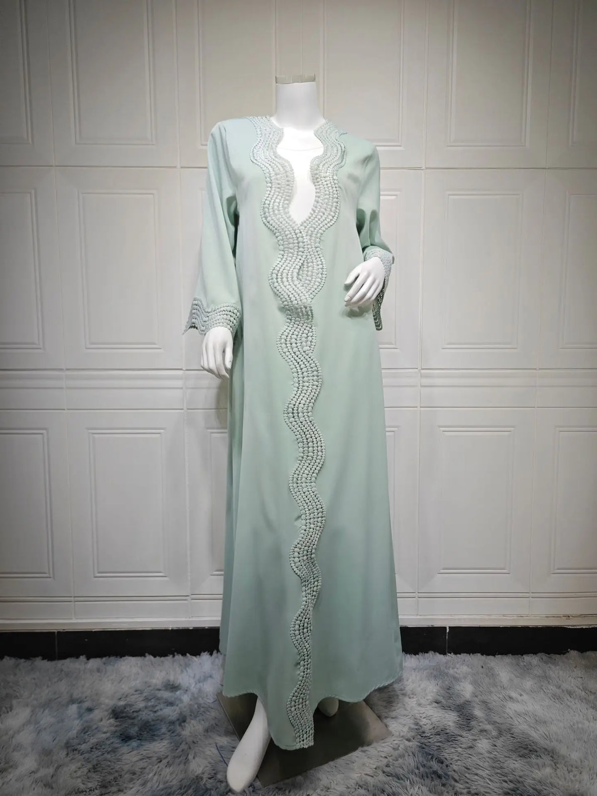 Ramadan Arabic Muslim Women Plain Cardigan Elegant Dubai Modest Abaya Dress Islamic Party Jalabiya Turkey Moroccan Kaftan Robe