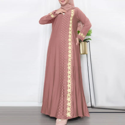 ZANZEA Muslim Fashion Dresses Abaya Women Elegant Long Sleeve Floral Printed Maxi Sundress Vestidos Kaftan IsIamic Robe Ramadan