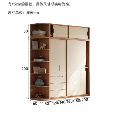 Bedroom Wooden Wardrobe Women Women Storage Organizer Luxury Wardrobe Hotel Shelves Szafa Tekstylna Na Ubrania Furnitures