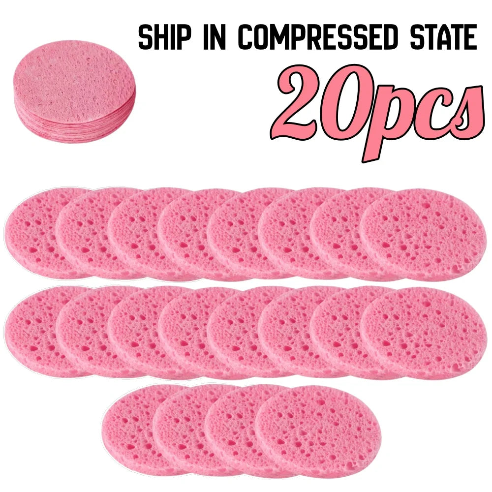10/30pcs Compressed Facial Sponges SPA Face Cleaning Sponge Makeup Removal Exfoliating Pads for Cosmetologists Skin Massage Tool