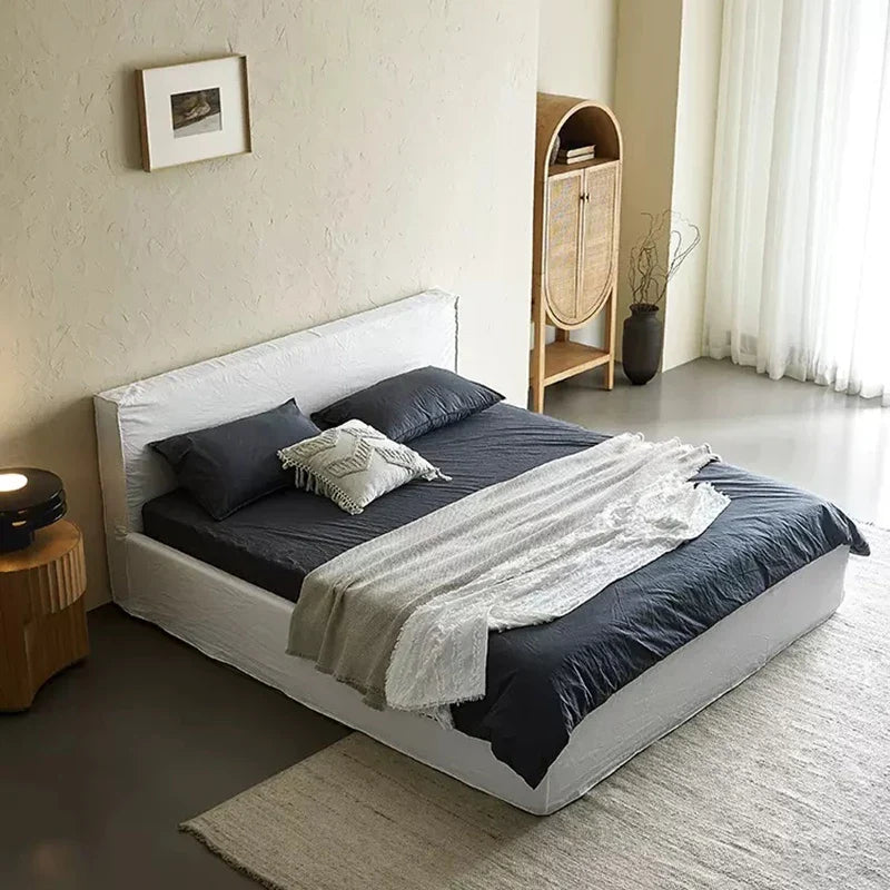Bed Can Be Dismantled And Washed Homestays Minimalist 1.8m Double Bed Master Bedroom Soft Bed Customization