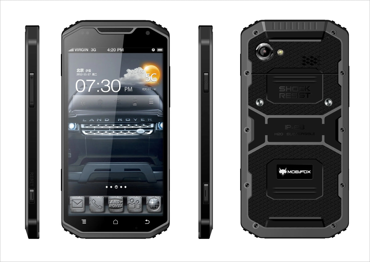 Waterfield New Outdoor Sports Bar Design LTE LED Smartphone IP68 Waterproof Dustproof Octa Core English Android 13 120Hz FHD