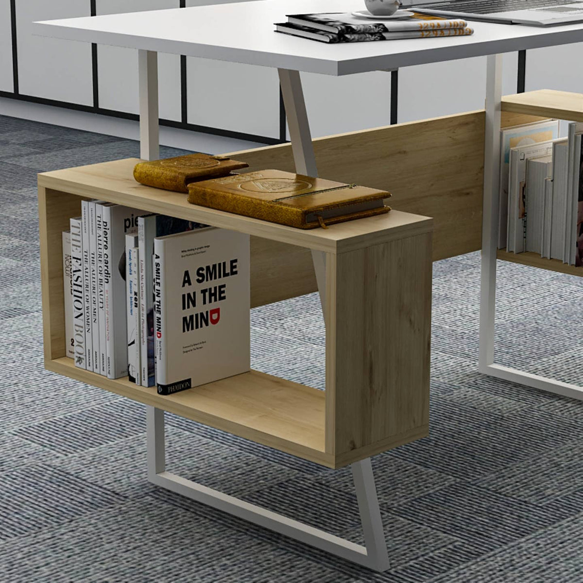 Wholesale P&W Study Desk with Shelves Computer Laptop Desk