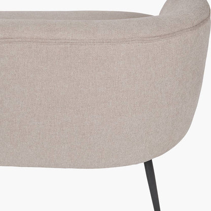 Wholesale Aviana Natural Chenille and Black Metal Sofa